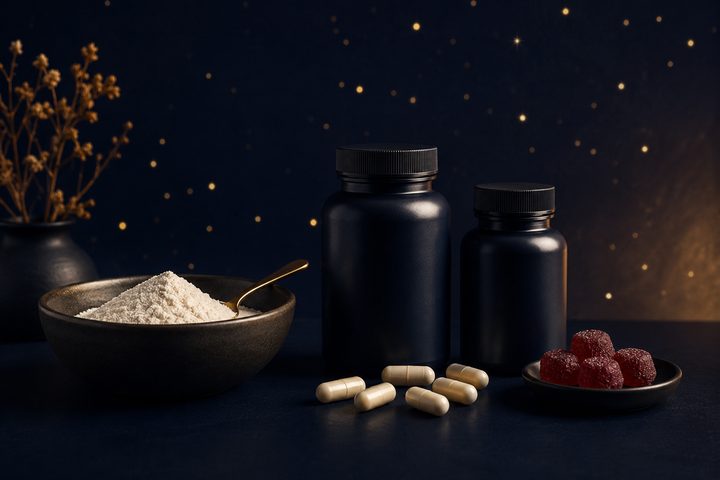 Magnesium powder, capsules, and gummies